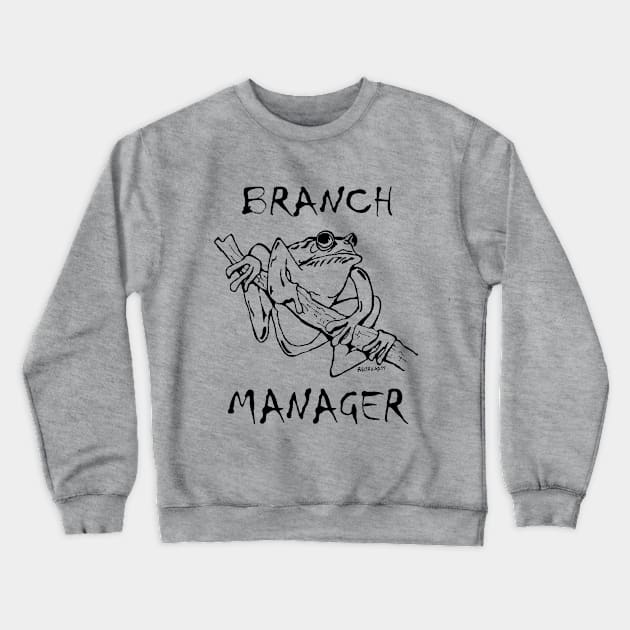 Frog Branch Manager Crewneck Sweatshirt by RockettGraph1cs